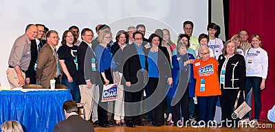 Craig on Stage with Supporters Editorial Stock Photo